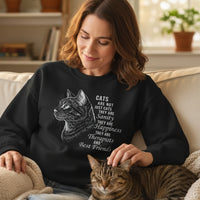 Load image into Gallery viewer, Cats Are Not Just Cats They Are  Sanity, Happiness, Therapists and Best Friends Sweatshirt