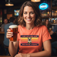 Load image into Gallery viewer, I Like Cats And Beer T-Shirt