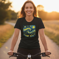 Load image into Gallery viewer, Van Gogh Starry Night Cat T-Shirt
