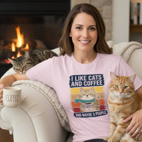 Load image into Gallery viewer, I Like Cats And Coffee T-Shirt
