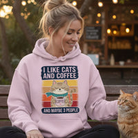 Load image into Gallery viewer, I Like Cats and Coffee Pullover Hoodie
