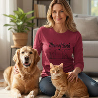 Load image into Gallery viewer, Mom of Both Cat Dog Longsleeve T-Shirt

