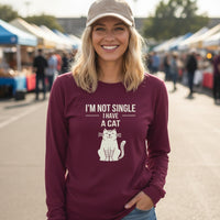 Load image into Gallery viewer, I&#39;m Not Single I Have A Cat Long Sleeve T-Shirt
