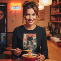 Load image into Gallery viewer, Ramen Noodles Retro Cat Long Sleeve T-Shirt
