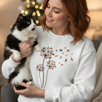 Load image into Gallery viewer, Cats Flower Fly Dandelion Sweatshirt