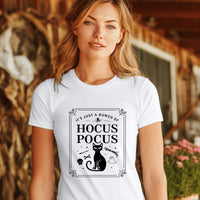 Load image into Gallery viewer, It&#39;s Just a Bunch of Hocus Pocus Black Cat Mom T-Shirt
