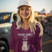 Load image into Gallery viewer, I&#39;m Not Single I Have A Cat Long Sleeve T-Shirt
